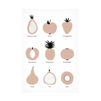 Trademark Fine Art uplusmestudio Pastel Fruits Canvas Wall Art