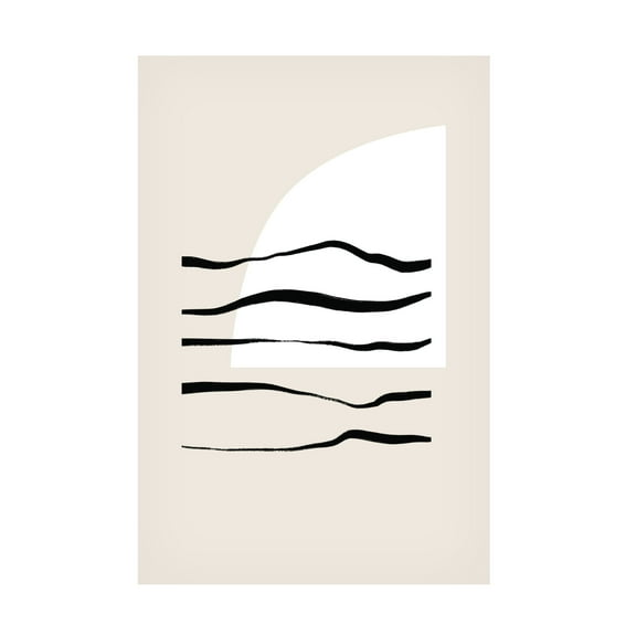 Trademark Fine Art uplusmestudio Sunset And Waves Canvas Wall Art