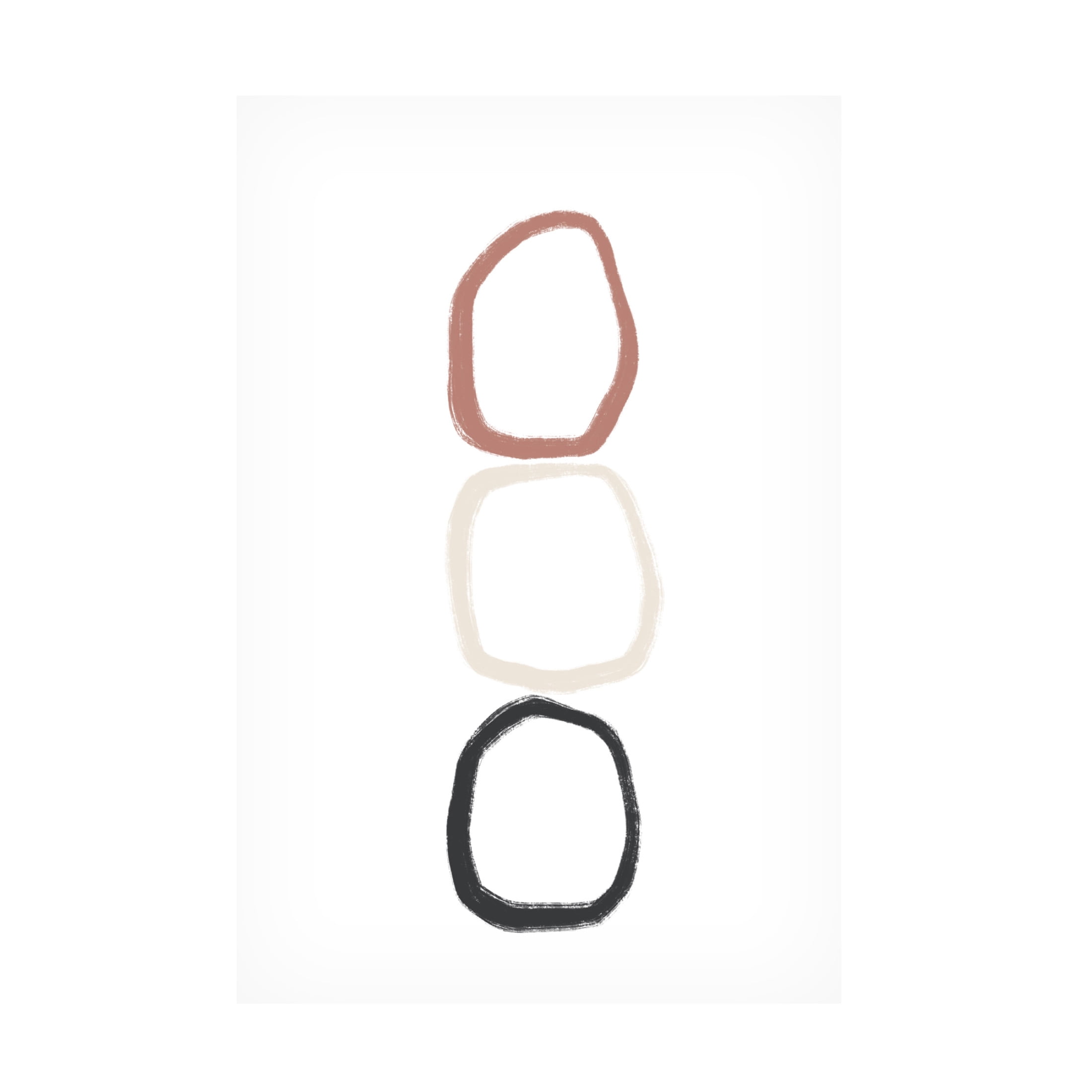 Trademark Fine Art uplusmestudio Three Stones On Top Canvas Wall Art