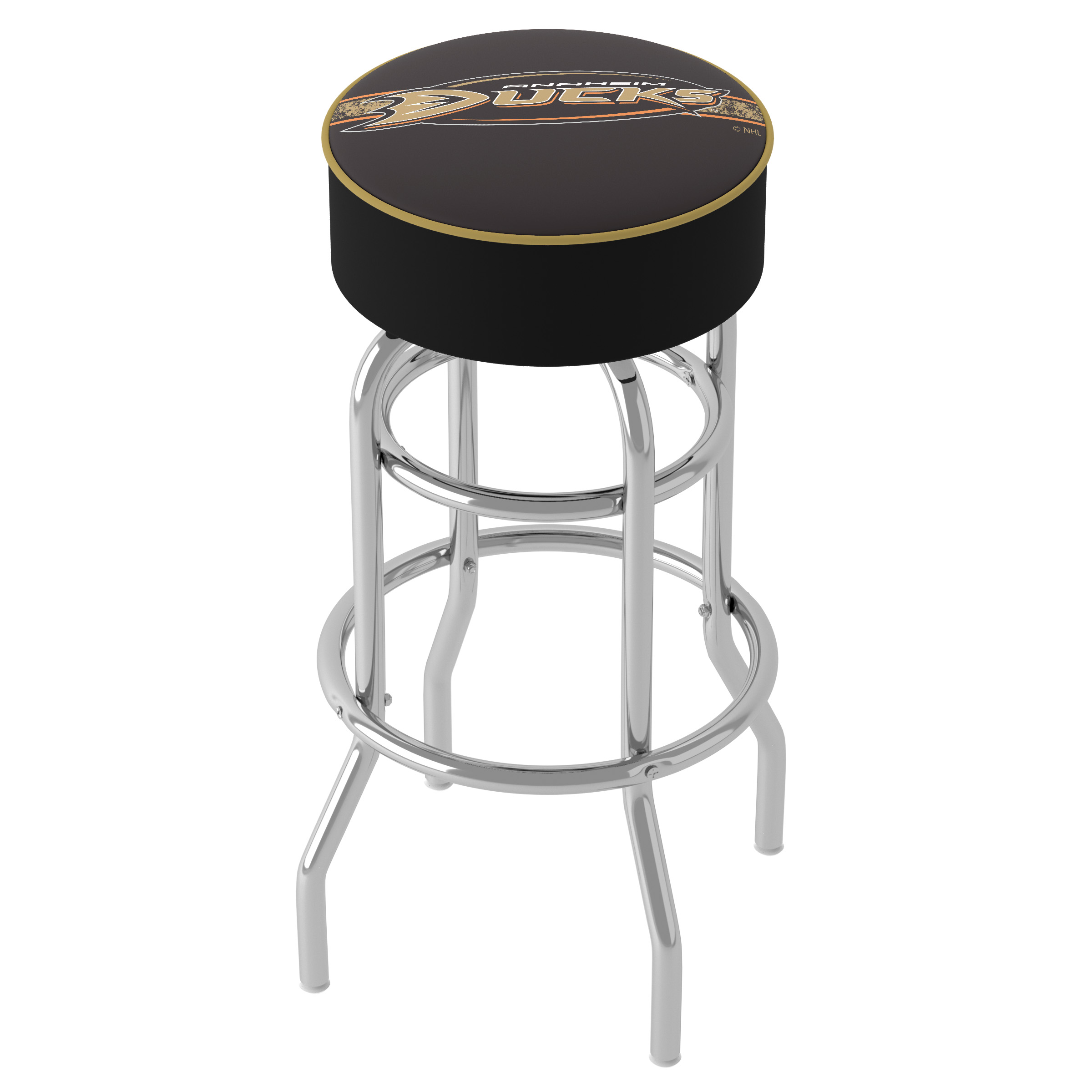 Trademark Gameroom Anaheim Ducks Logo Bar Stool with Padded Seat