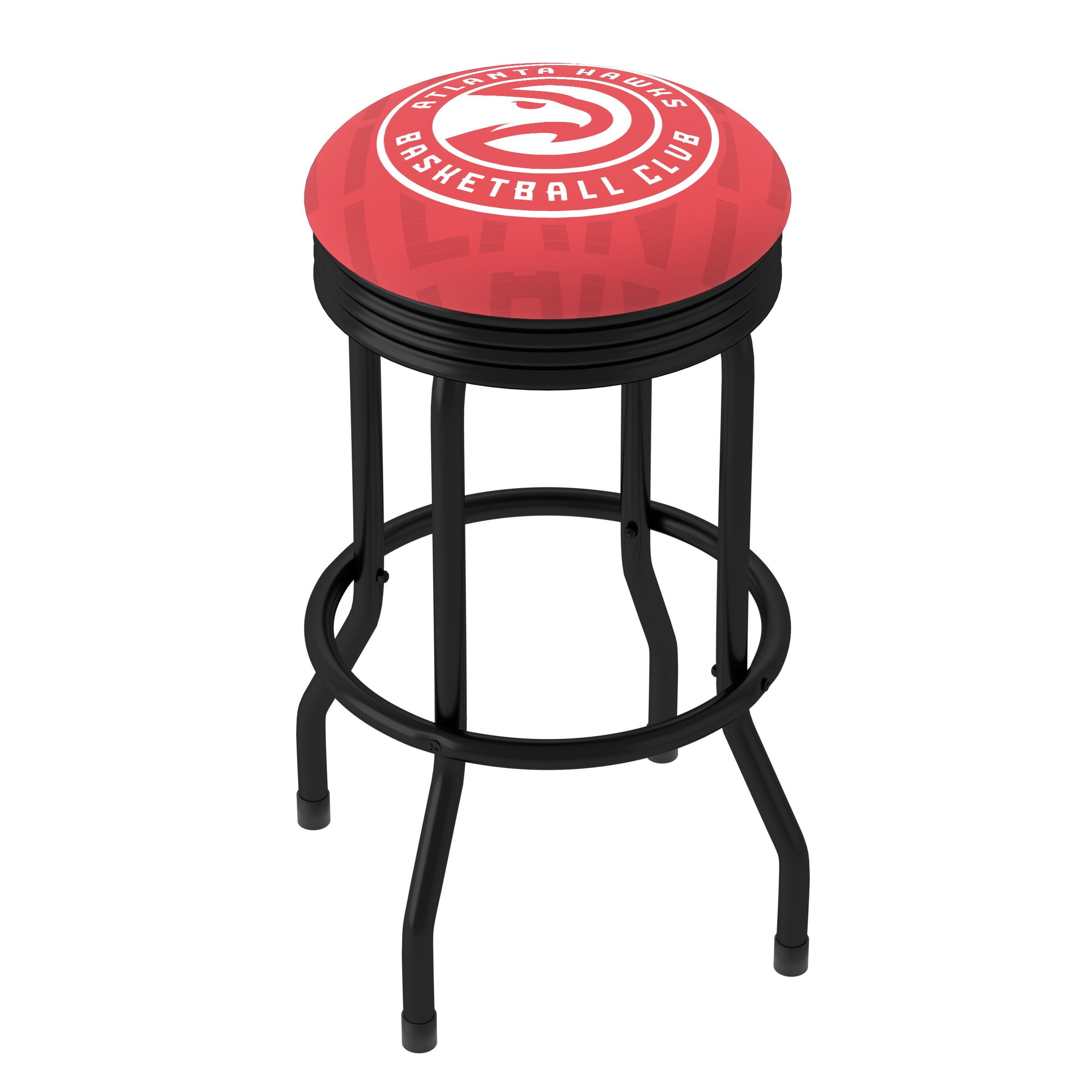 Trademark Gameroom Atlanta Hawks City Black Ribbed Barstool