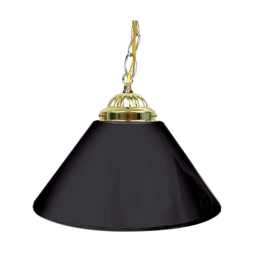 Trademark Gameroom Black 14-Inch Single Pendant Light with Pull Chain