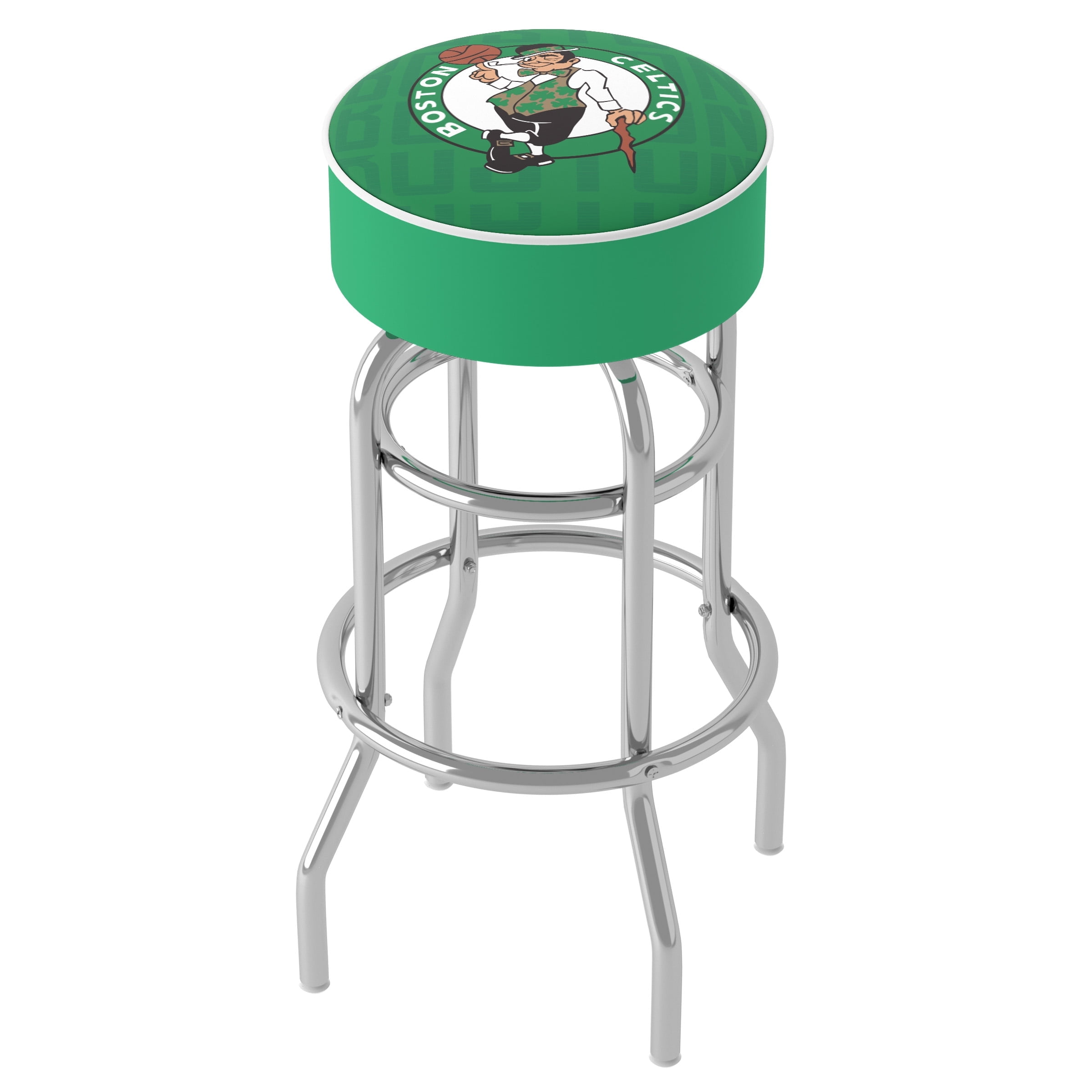 Boston Celtics Green Swivel Bar Stool with Metal Frame