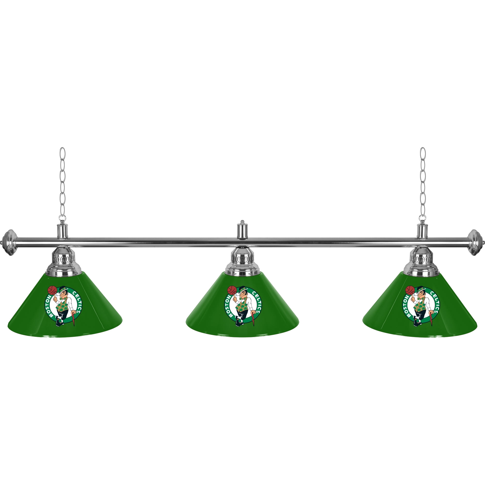 Trademark Gameroom Boston Celtics Logo 3-Shade Hanging Lamp