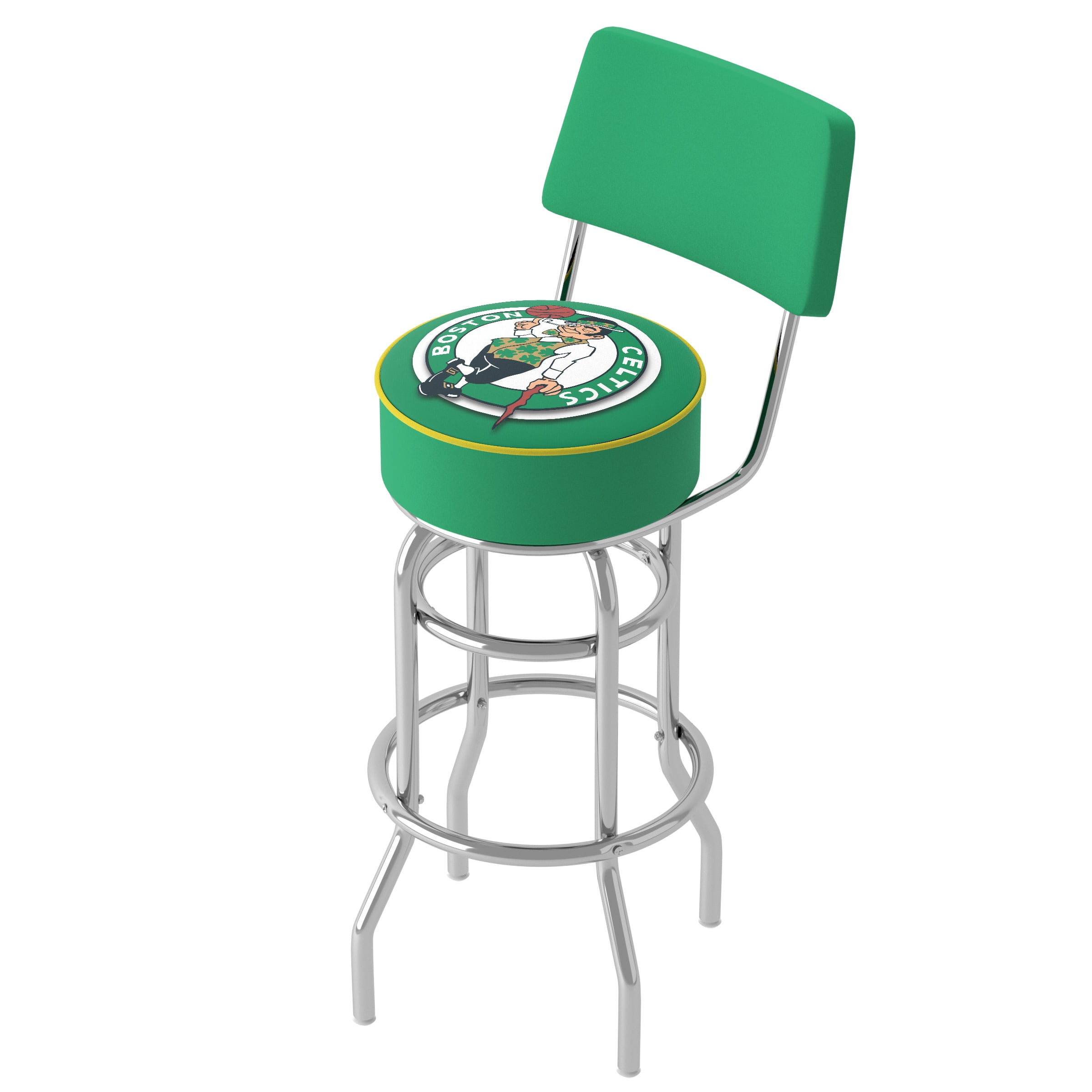 Trademark Gameroom Boston Celtics Logo Bar Stool with Back Rest