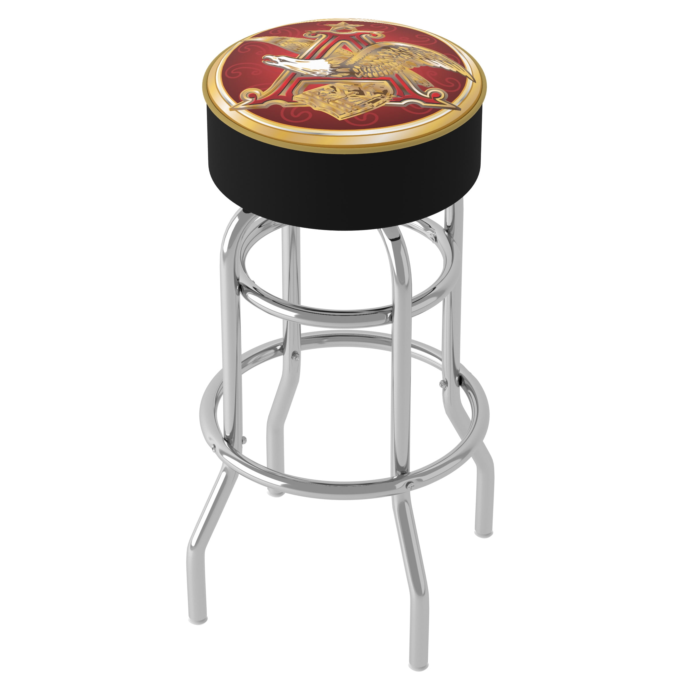 Trademark Gameroom Budweiser A & Eagle Bar Stool with Padded Seat