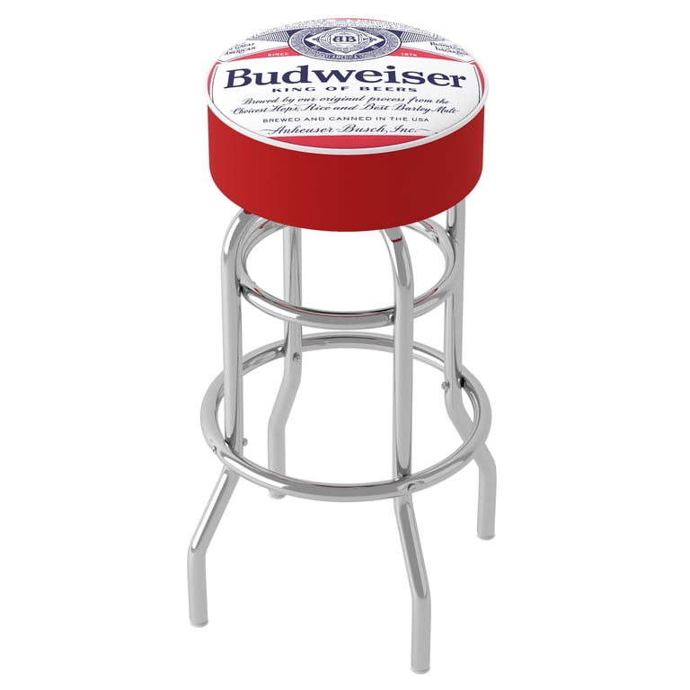 Budweiser Bar Stool 二脚　バドワイザー　バースツール Trademark Gameroom Budweiser Backless Bar Stool with Swivel Padded