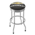 thumbnail image 1 of Trademark Gameroom Chevrolet Chrome Ribbed Barstool, 1 of 5