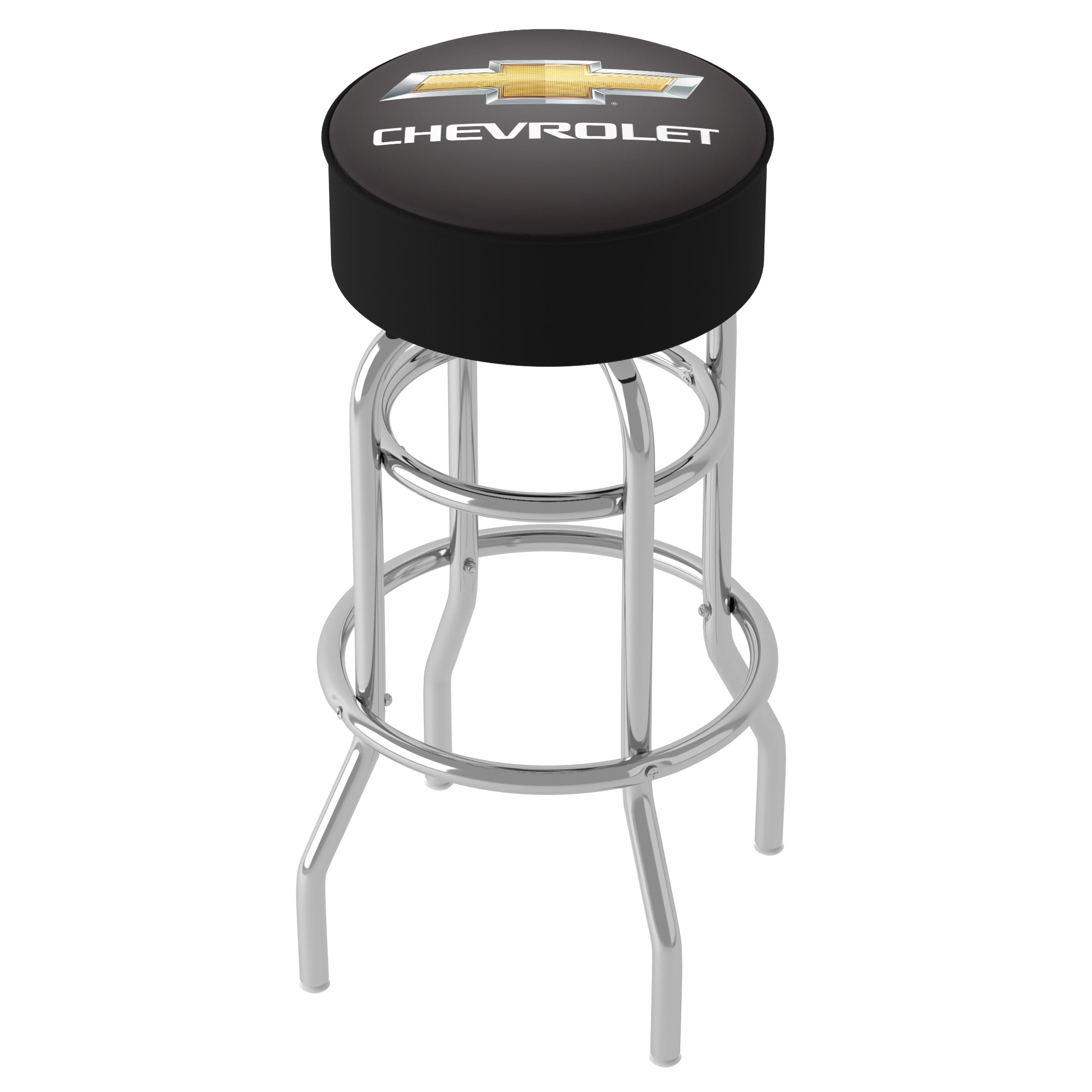 Trademark Gameroom Chevrolet Logo Bar Stool with Padded Seat