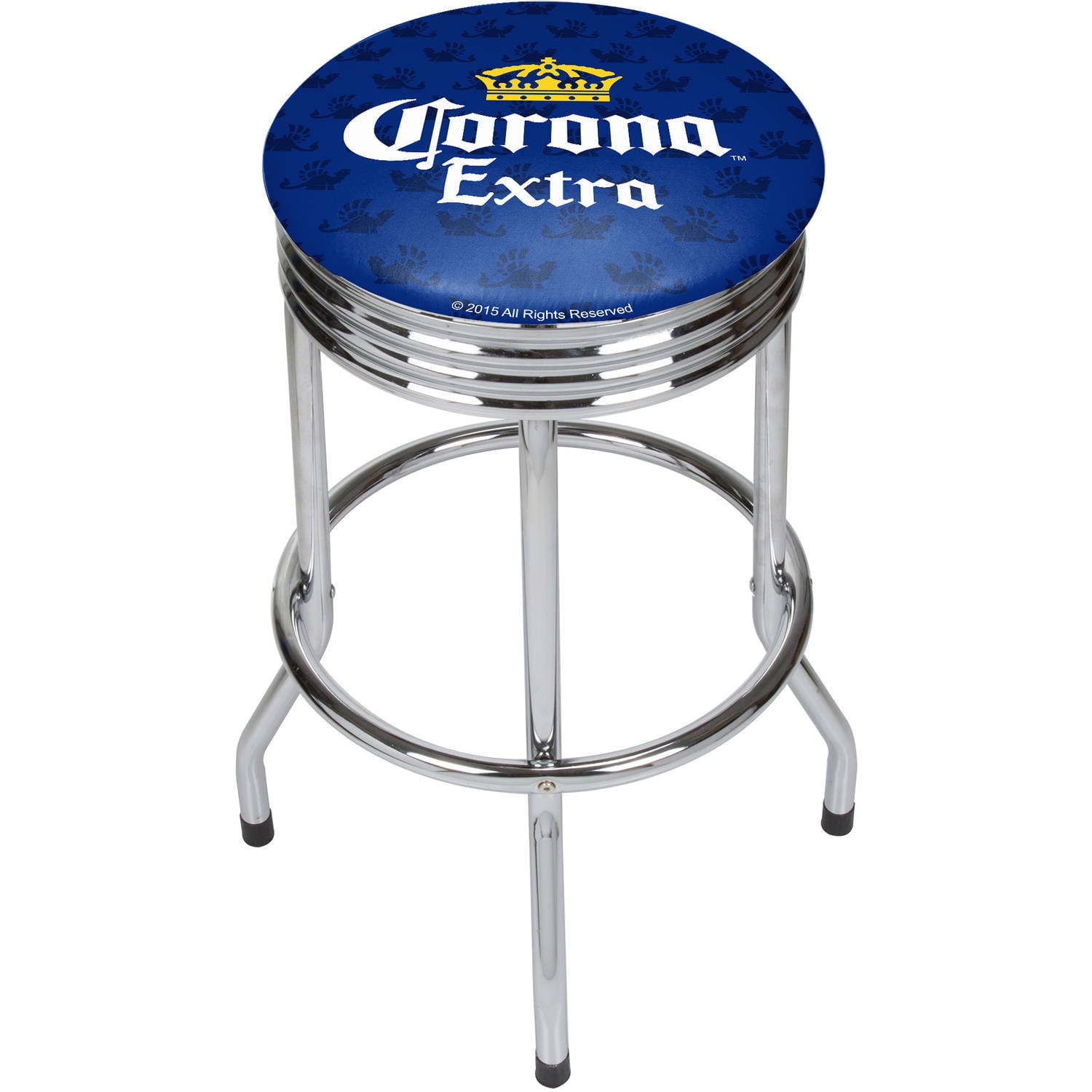 Adjustable Multicolor Chrome Swivel 28.5'' Bar Stool