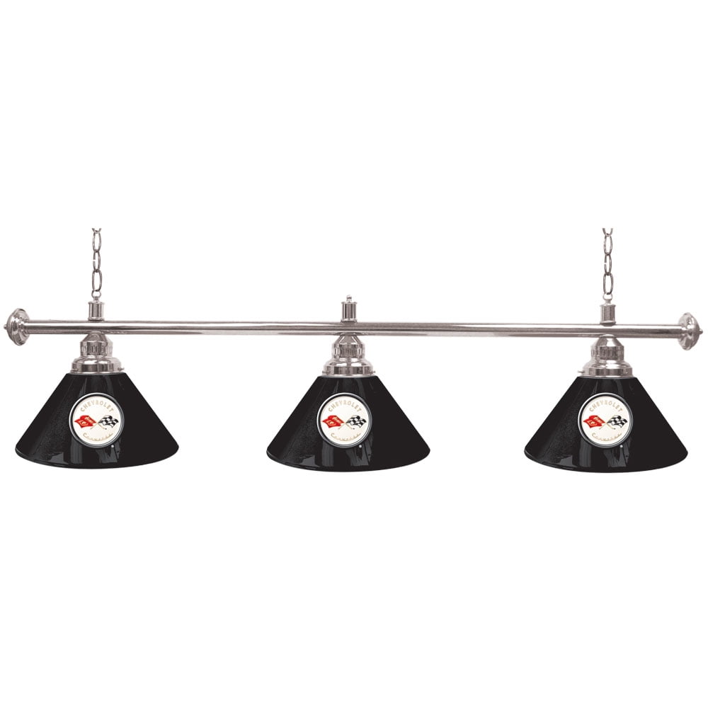 Trademark Gameroom Corvette C1 Black 3-Shade Hanging Lamp