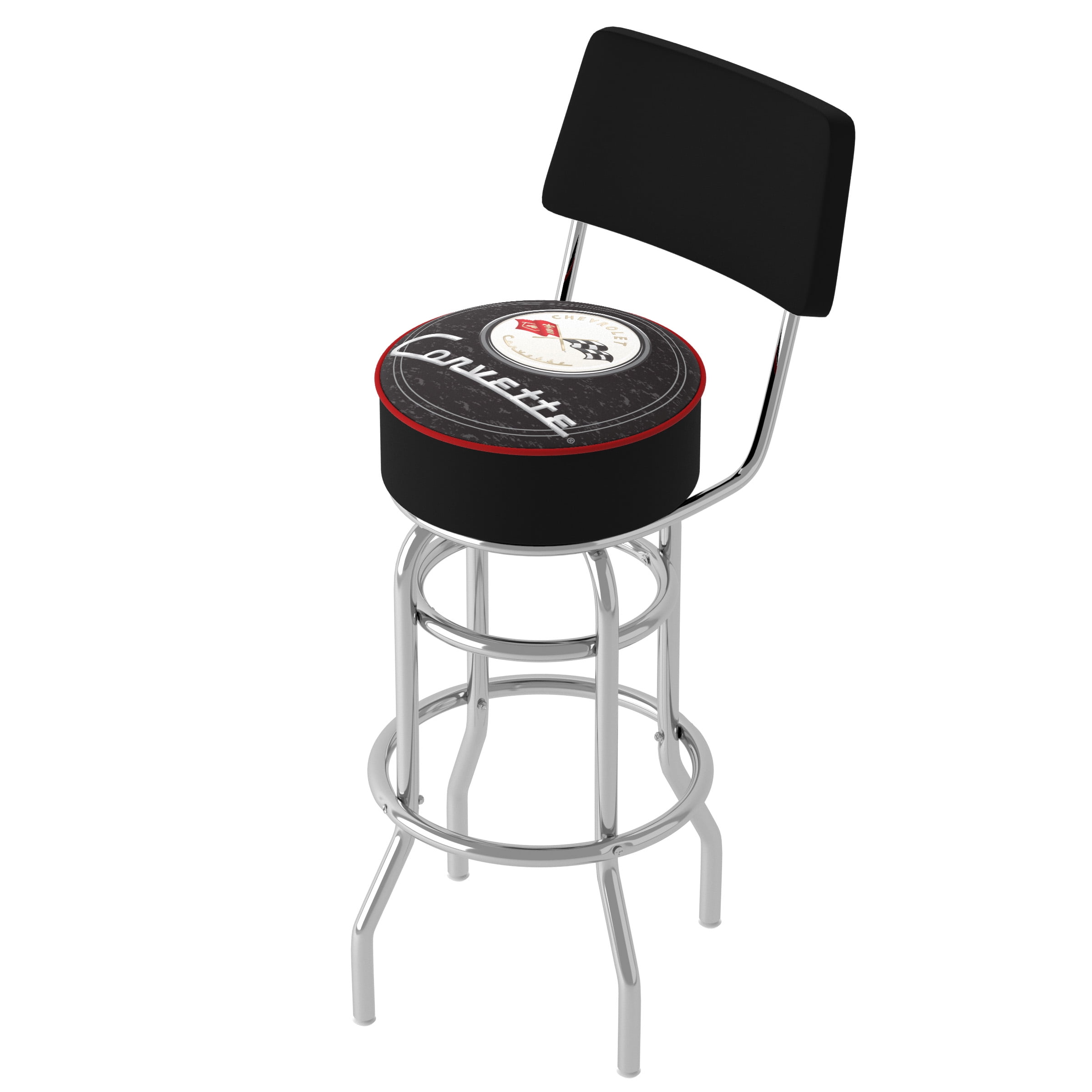 Trademark Gameroom Jeep Silhouette Bar Stool with Back Rest Walmart
