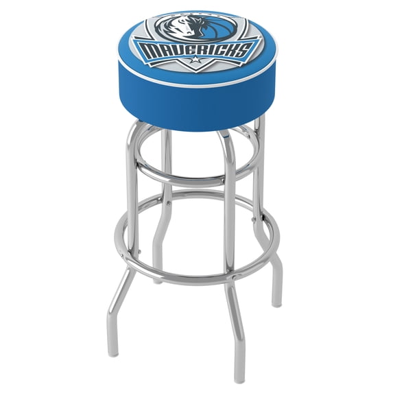 Trademark Gameroom Dallas Mavericks Logo Bar Stool with Padded Seat