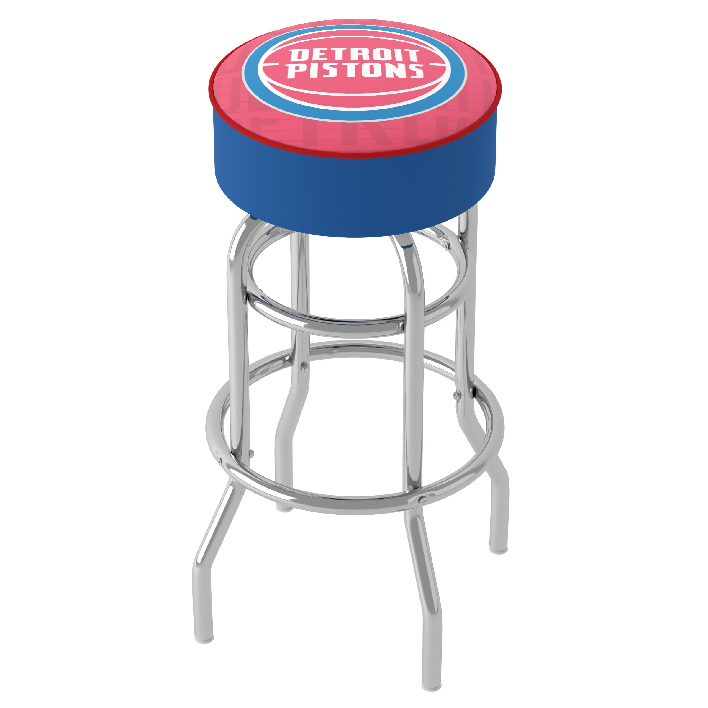 Trademark Gameroom Detroit Pistons City Bar Stool with Padded Seat