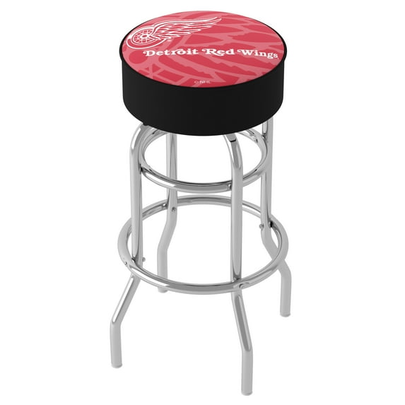 Trademark Gameroom Detroit Redwings Watermark Bar Stool with Padded Seat