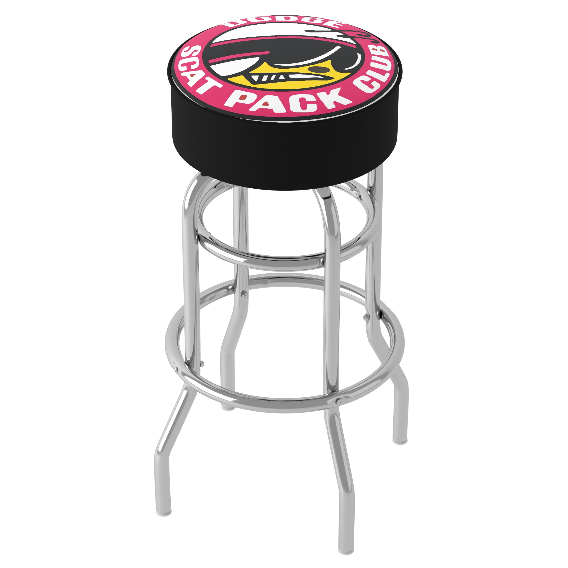 Trademark Gameroom Dodge Scat Pack Club Bar Stool with Padded Seat