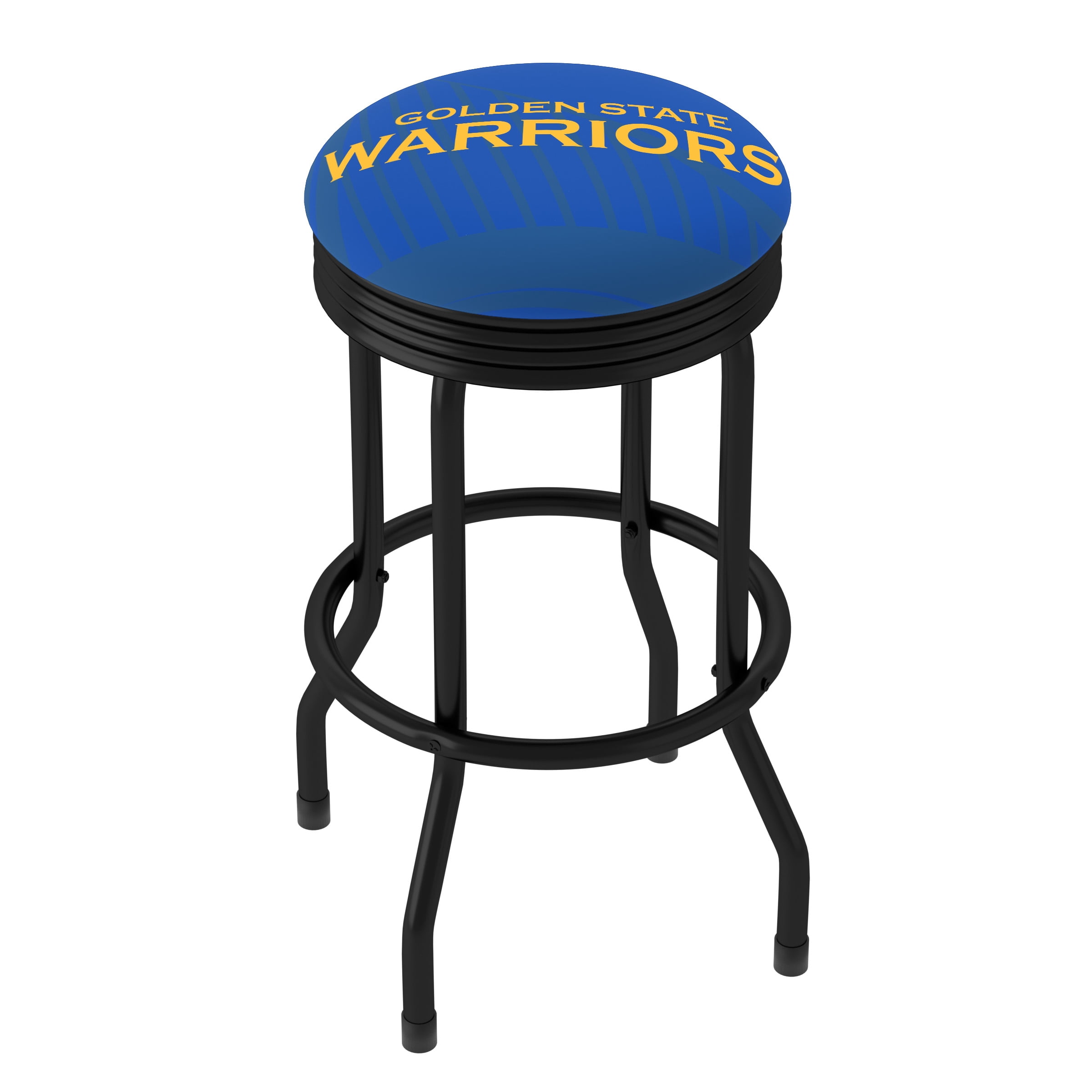 Trademark Gameroom Golden State Warriors Fade Black Ribbed Barstool