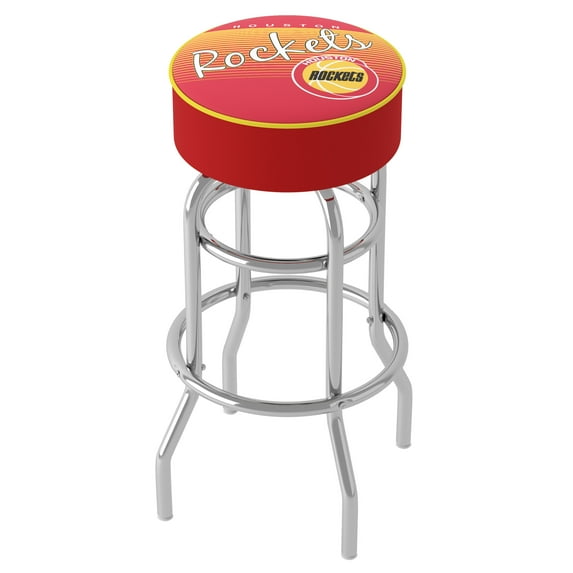 Trademark Gameroom Houston Rockets Hardwood Classics Bar Stool with Padded Seat