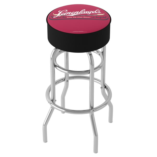 Trademark Gameroom Leinenkugel's Logo Bar Stool with Padded Seat