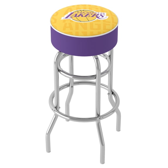 Trademark Gameroom Los Angeles Lakers City Bar Stool with Padded Seat