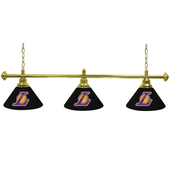 Trademark Gameroom Los Angeles Lakers Logo 3-Shade Hanging Lamp