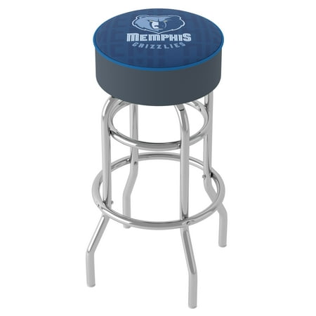 Memphis Grizzlies NBA City Padded Swivel Bar Stool - Memphis Midnight Blue, Smoke Blue