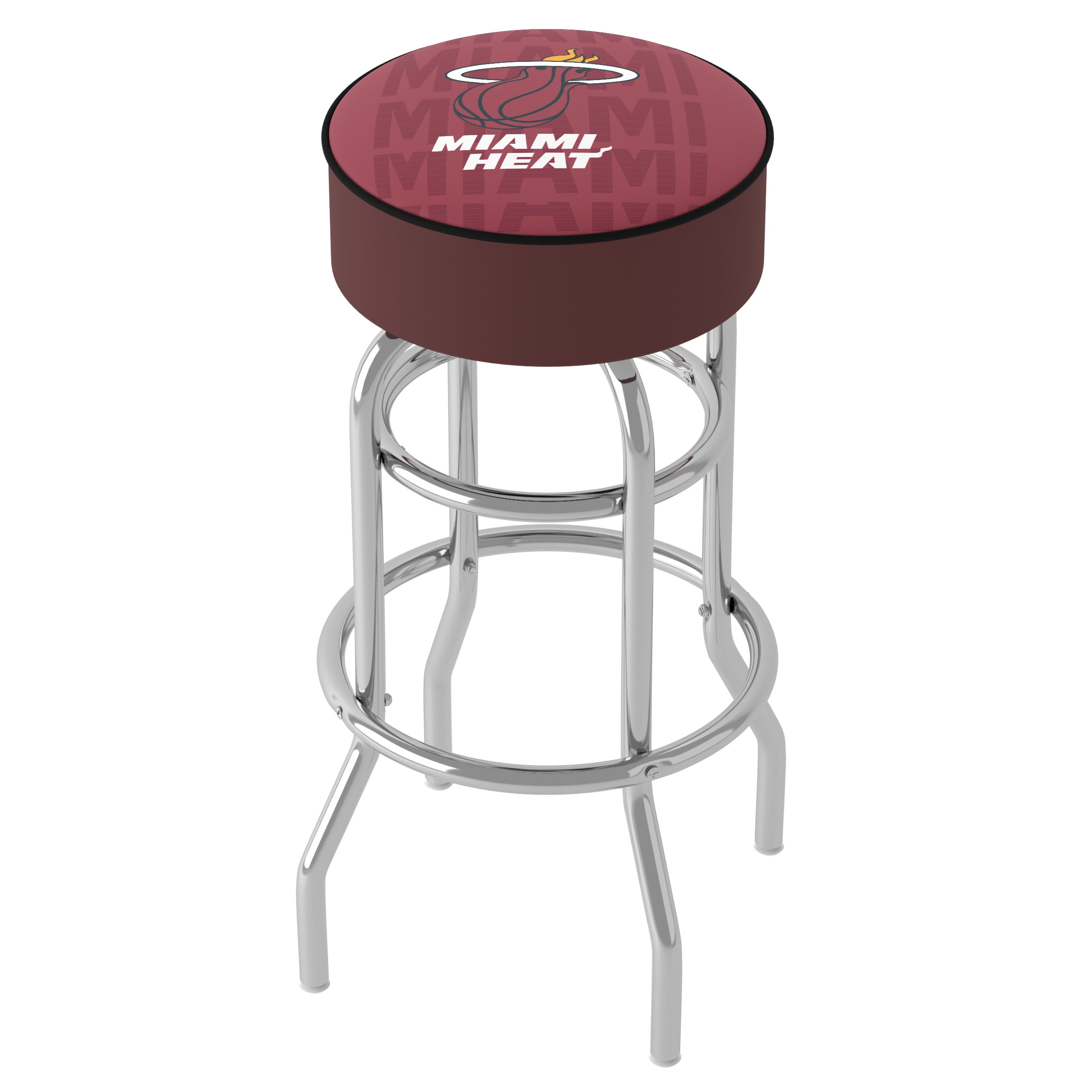 Trademark Gameroom Miami Heat City Bar Stool with Padded Seat