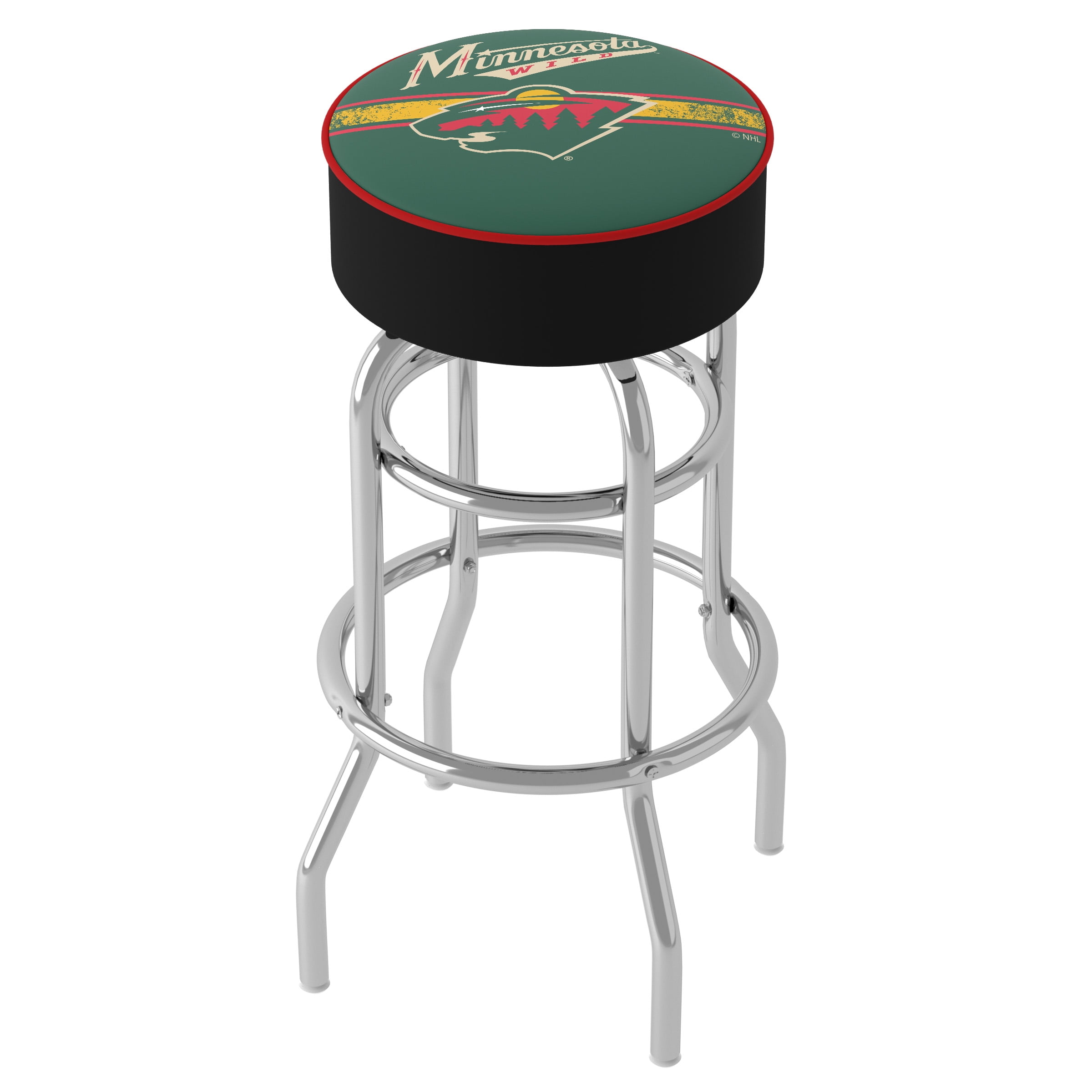 Trademark Gameroom Minnesota Wild Logo Bar Stool with Padded Seat
