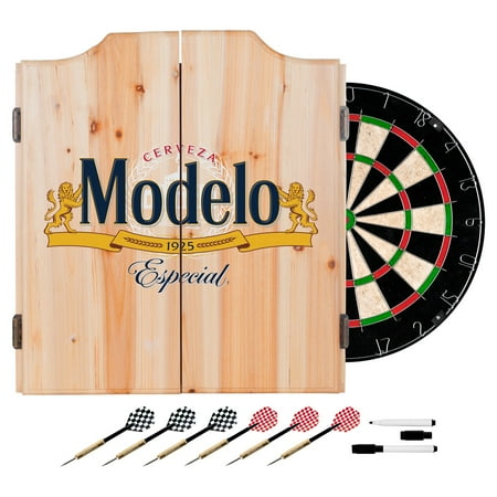 Trademark Gameroom Modelo Dart Board Set with Cabinet