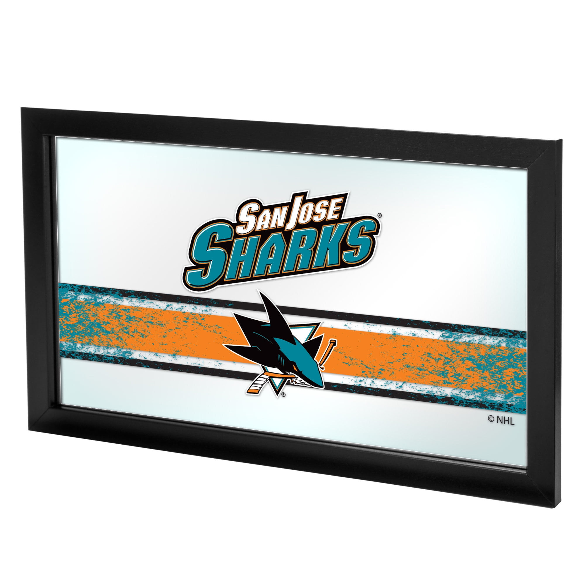 Trademark Gameroom NHL Framed Logo Mirror - San Jose Sharks