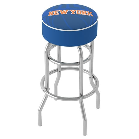 New York Knicks NBA Fade Padded Swivel Bar Stool - Blue, Orange, White