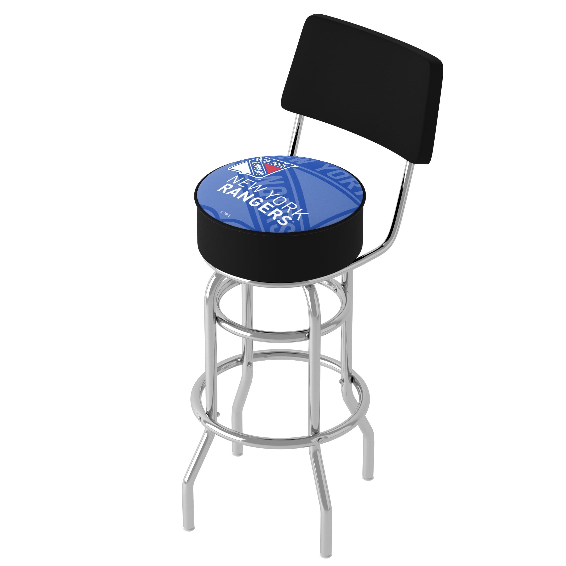 Trademark Gameroom New York Rangers Watermark Bar Stool with Back Rest