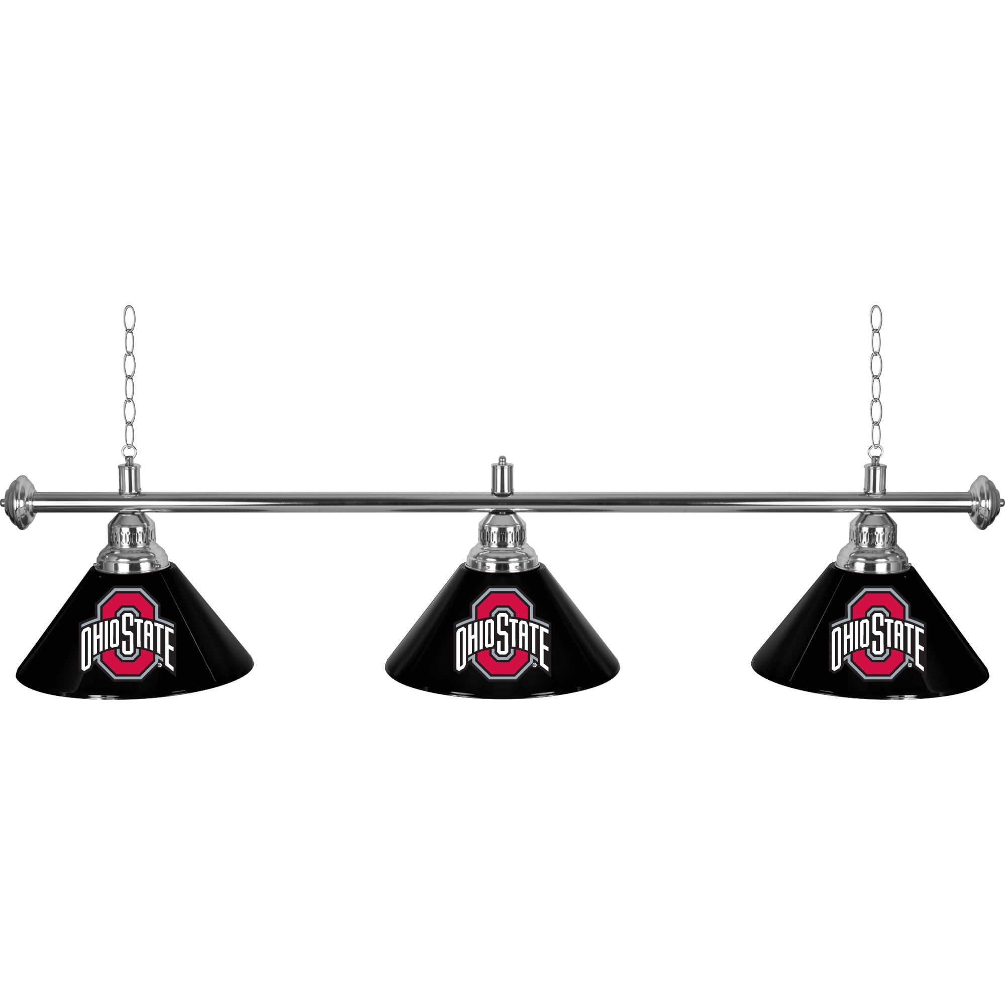 Trademark Gameroom Ohio State University Logo Black 3-Shade Hanging Lamp