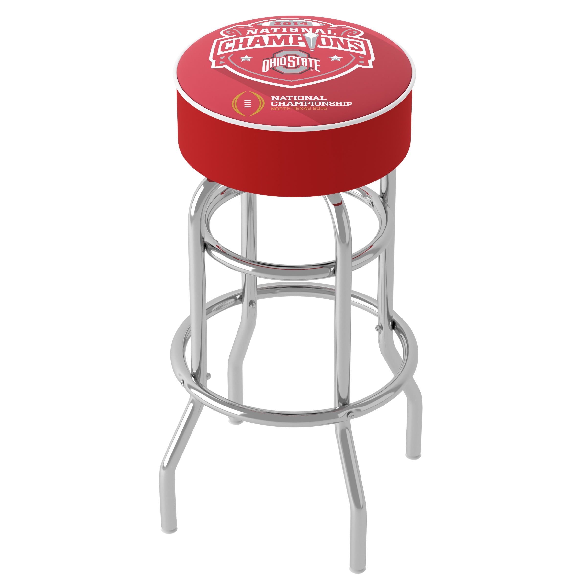 Trademark Gameroom Ohio State University National Champions Red Bar Stool with Padded Seat