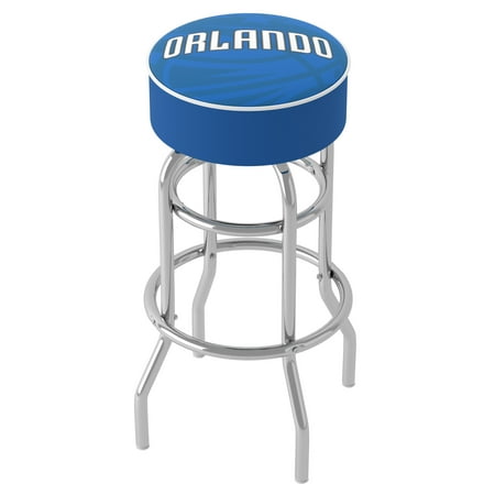 Orlando Magic NBA Fade Padded Swivel Bar Stool - Blue, Black, Silver