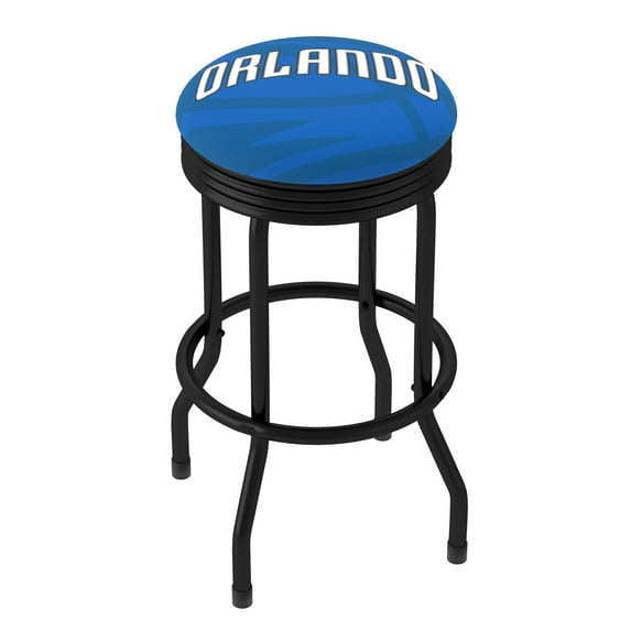 Trademark Gameroom Orlando Magic Fade Black Ribbed Barstool