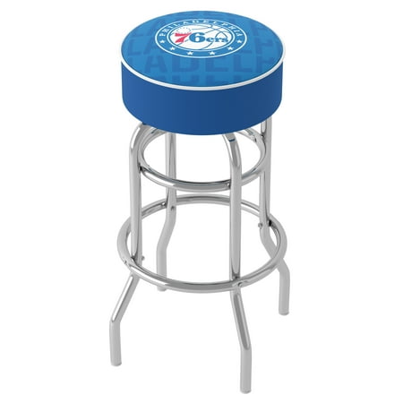 Philadelphia 76ers NBA City Padded Swivel Bar Stool - Royal Blue, Red, White