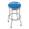 thumbnail image 1 of Trademark Gameroom Philadelphia 76ers Fade Chrome Ribbed Barstool, 1 of 5