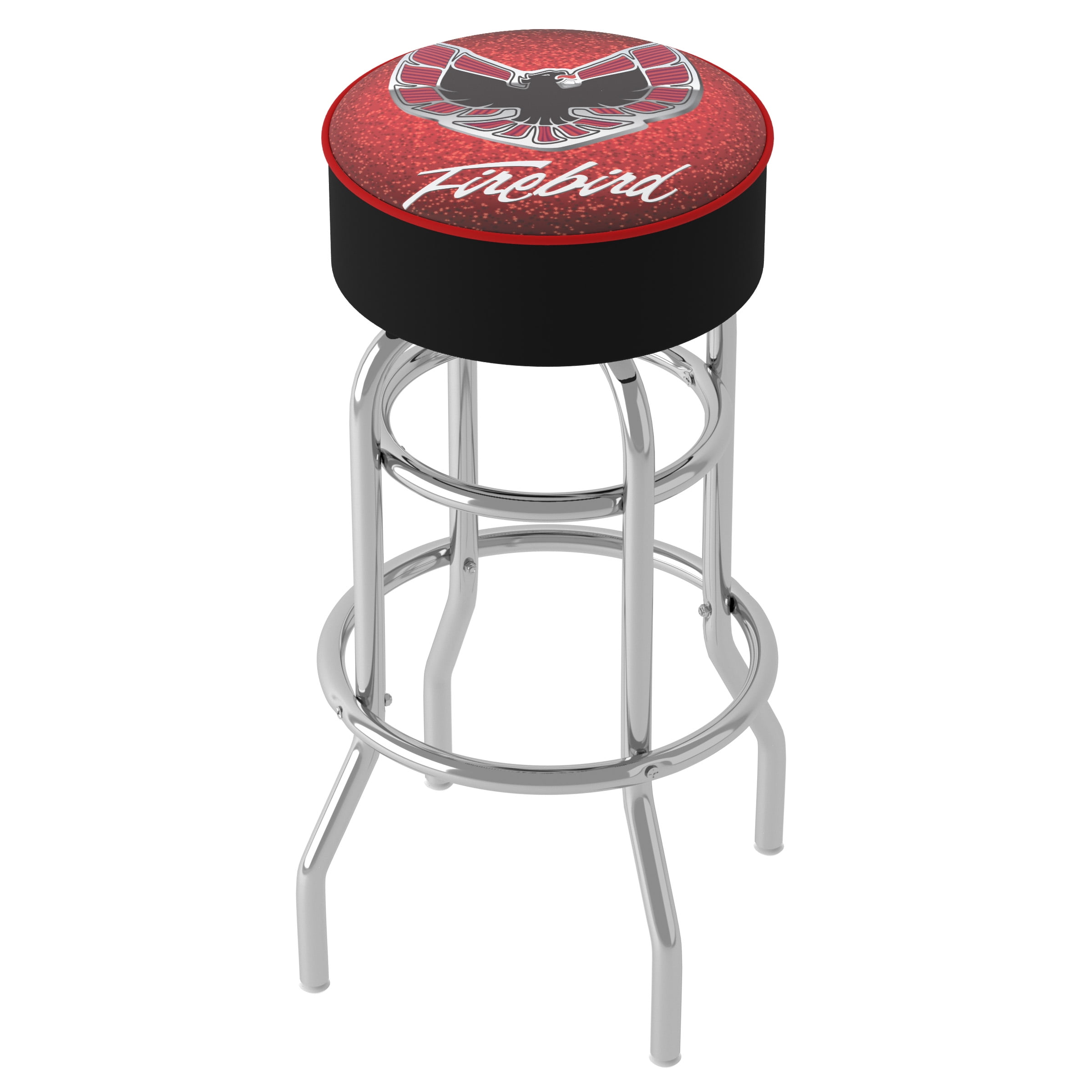 Trademark Gameroom Pontiac Firebird Red Bar Stool with Padded Seat