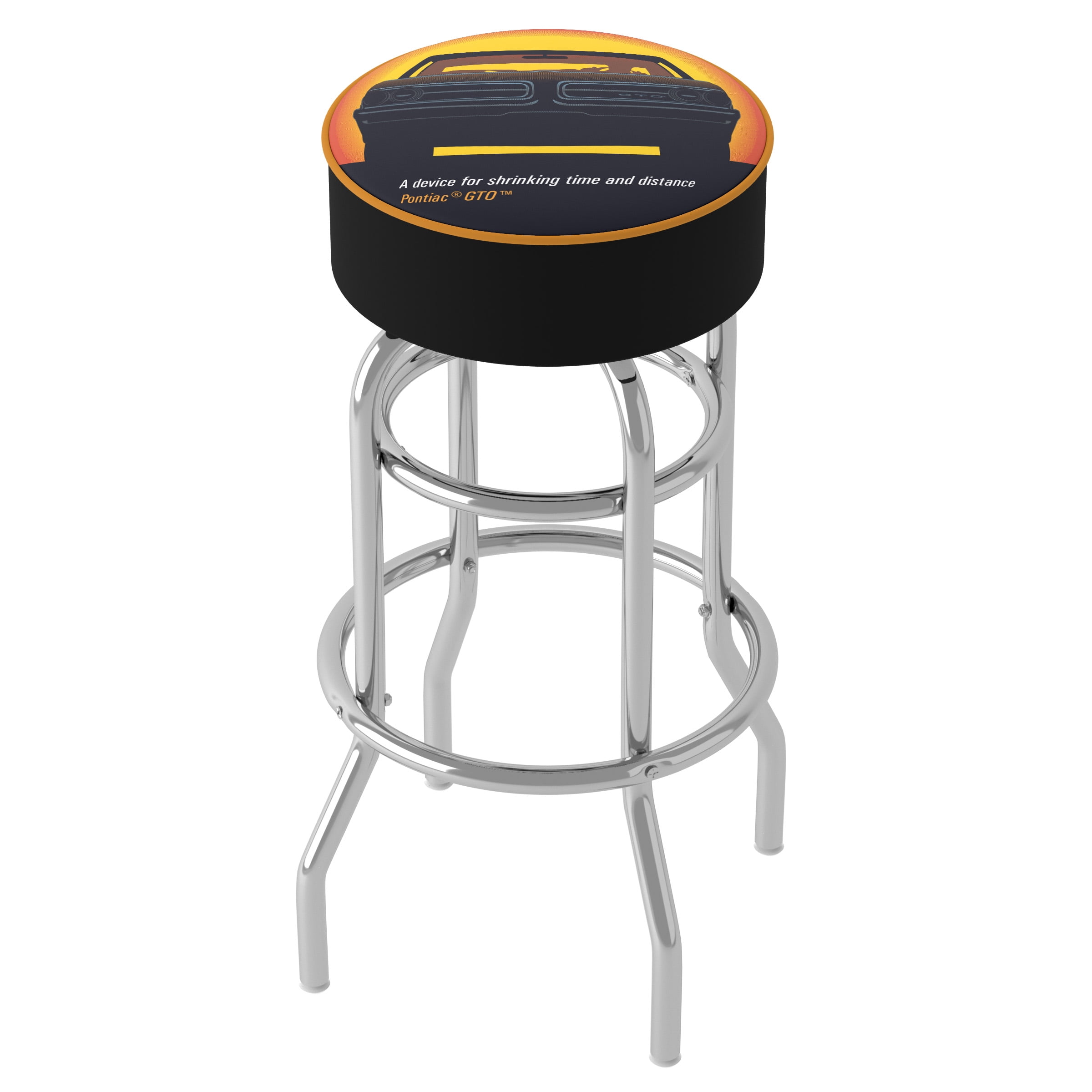 Trademark Gameroom Pontiac GTO - Time & Distance Bar Stool with Padded Seat