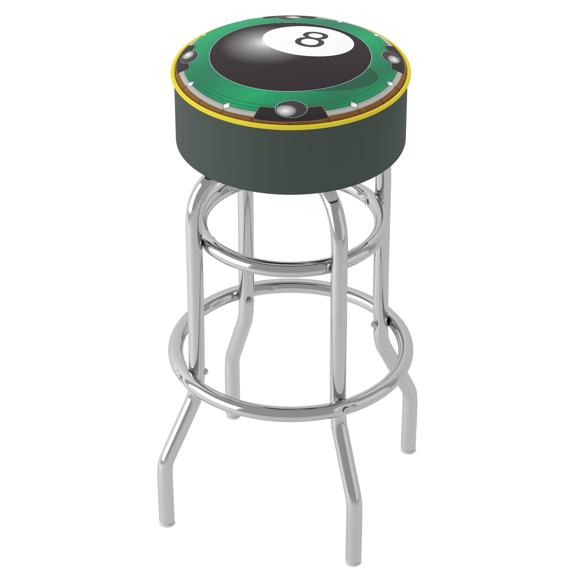 Trademark Gameroom Rack'em 8-Ball Bar Stool with Padded Seat