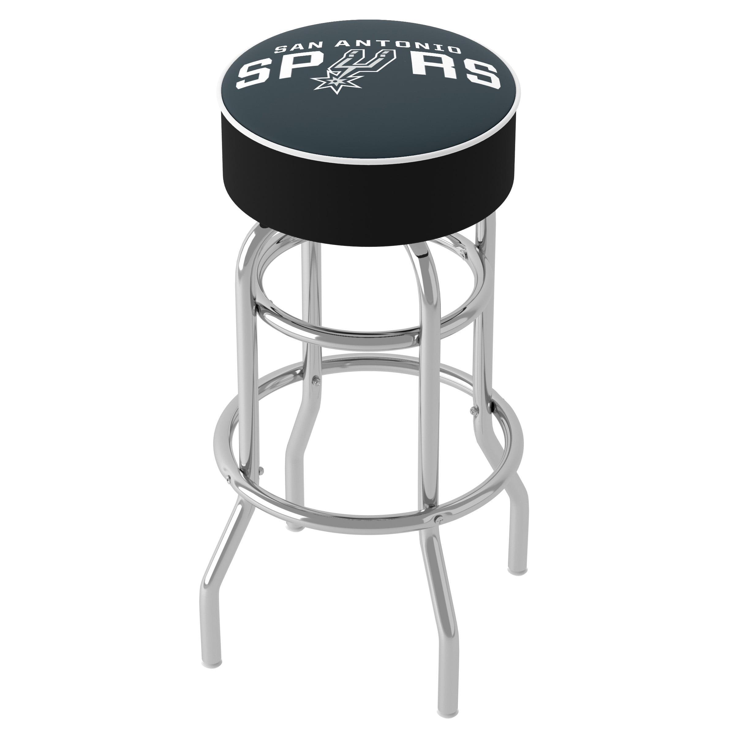 Trademark Gameroom San Antonio Spurs Logo Bar Stool with Padded Seat
