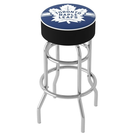 Toronto Maple Leafs NHL Padded Swivel Bar Stool - Blue, White