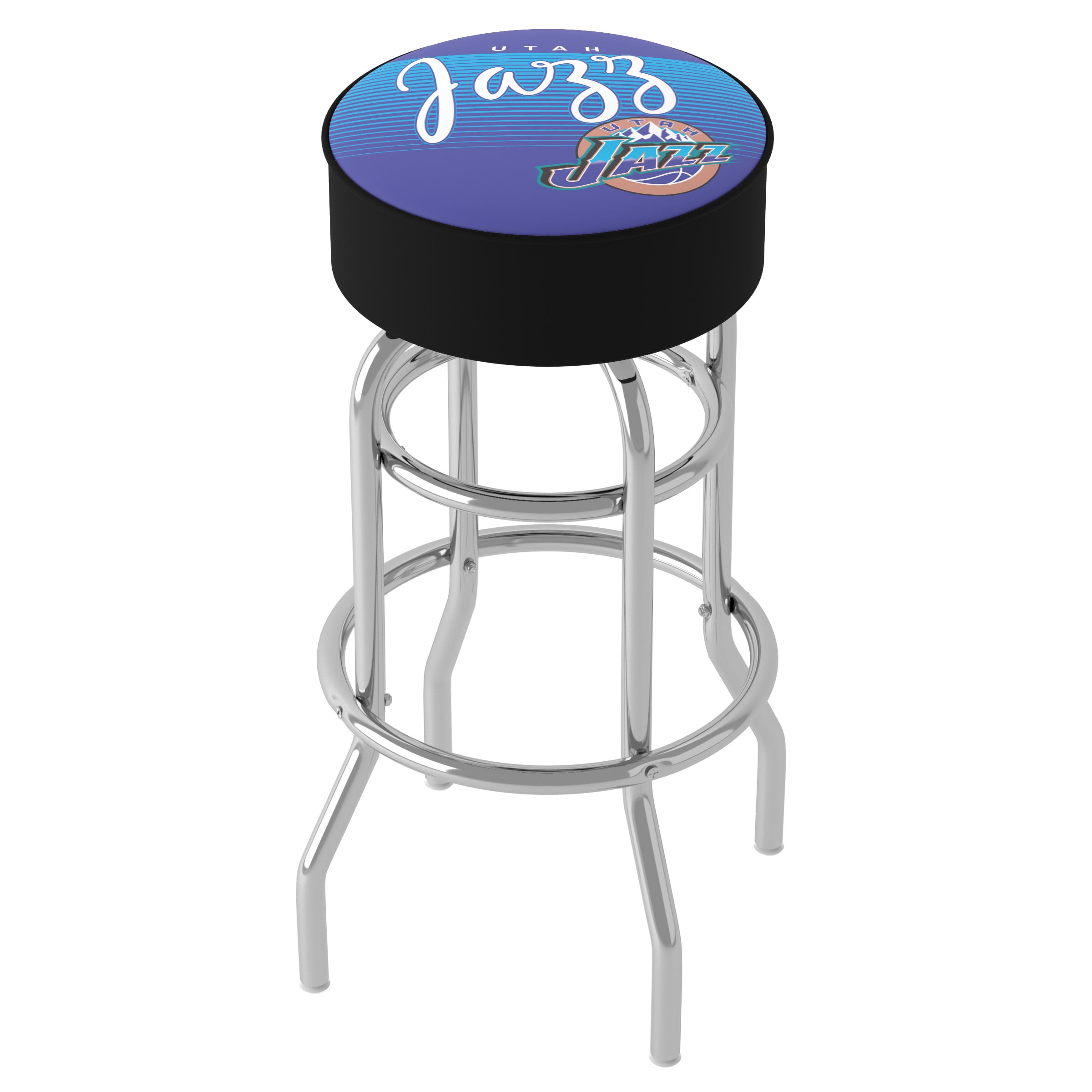 Trademark Gameroom Utah Jazz Hardwood Classics Bar Stool with Padded Seat