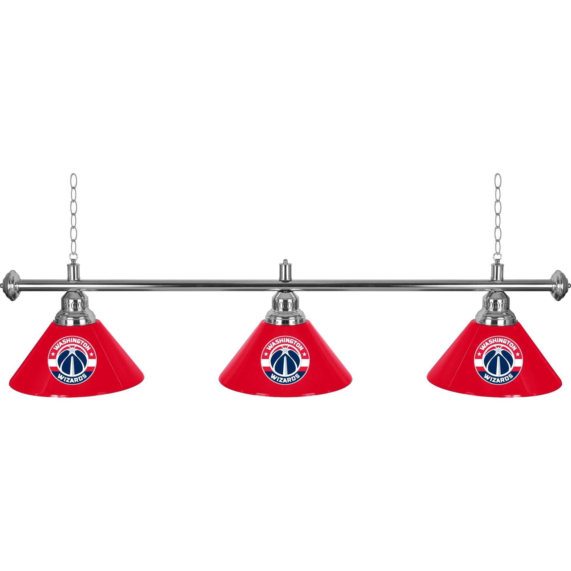 Trademark Gameroom Washington Wizards Logo 3-Shade Hanging Lamp