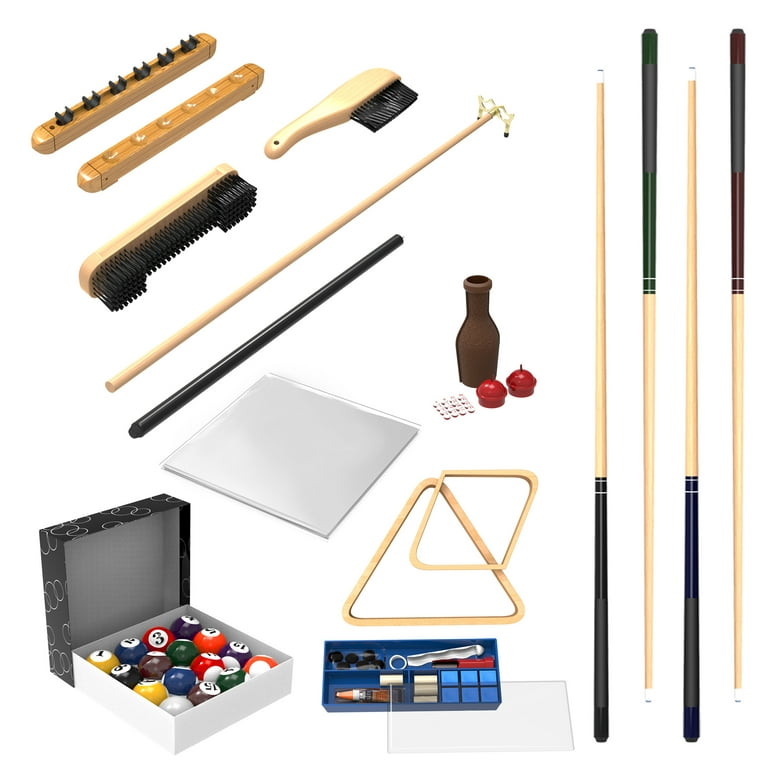 Trademark Games 32-Piece Pool Table Accessories Set with Balls and 4 Cues