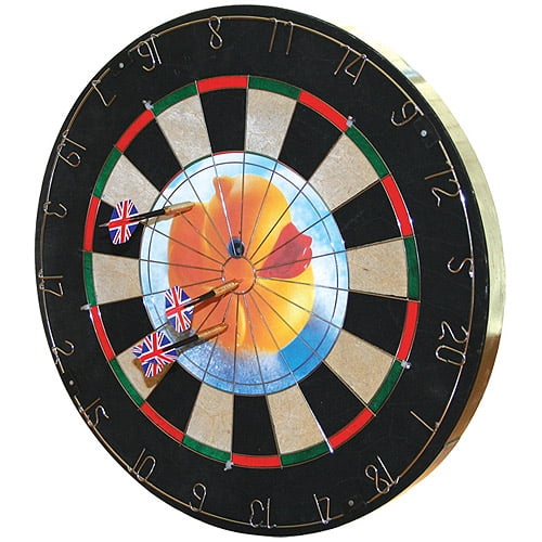 Trademark Games InsertAPhoto Dartboard Set with 6 Brass Tip Darts