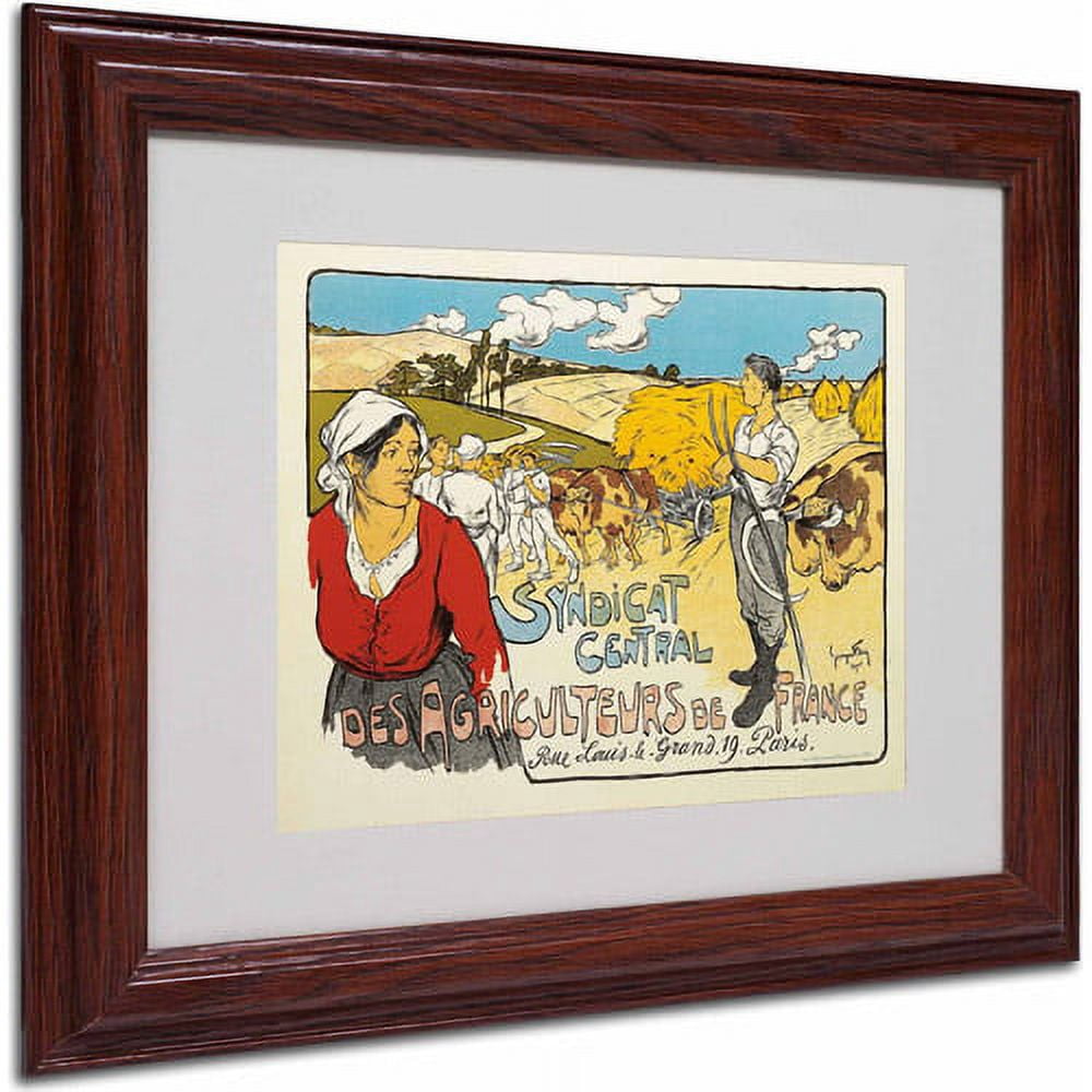 Trademark George Fay 'Syndicat Central' Art, White Matte W/Wood Frame, 16' x 20'