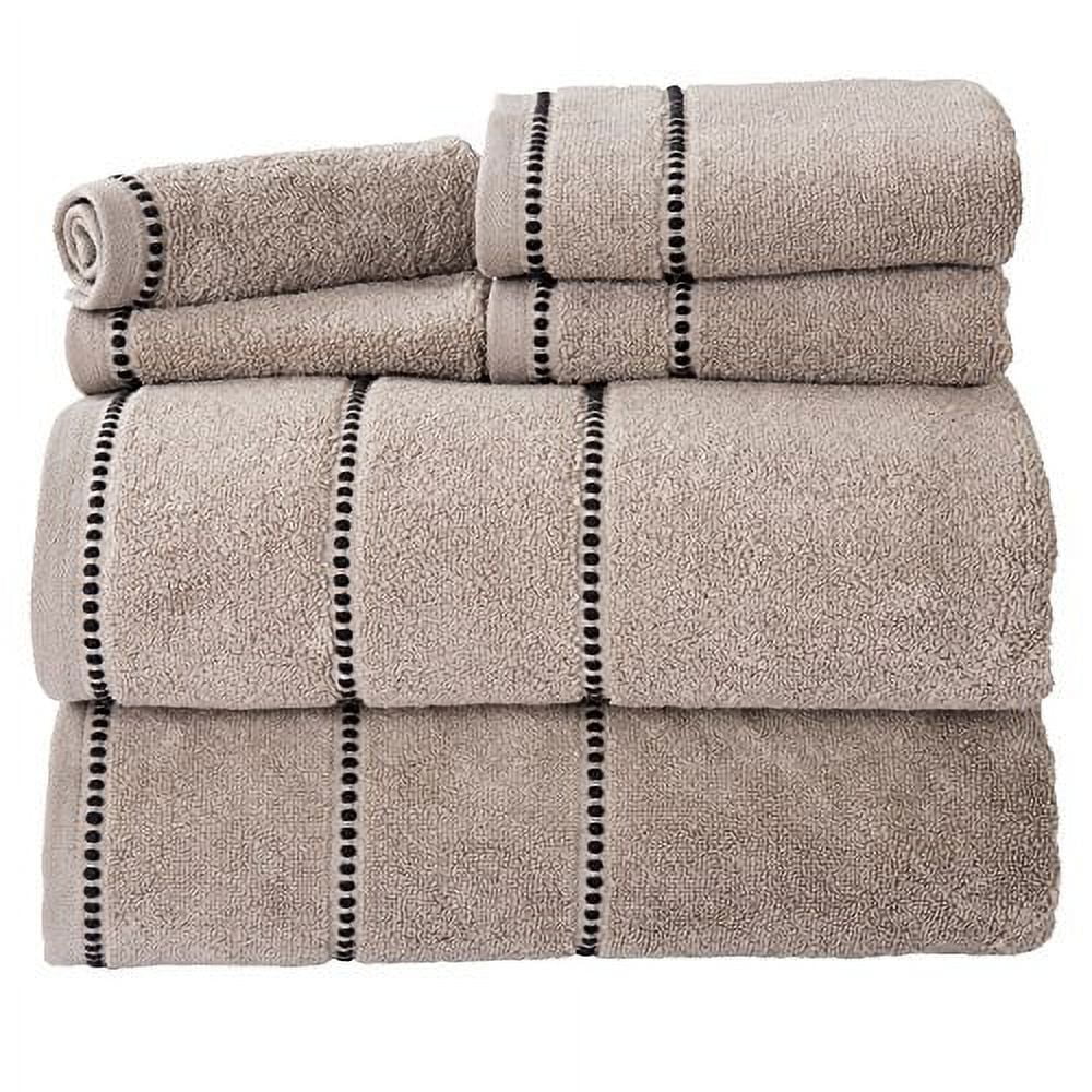 Trademark Global 670024T Luxury Cotton Towel Set Quick Dry Zero