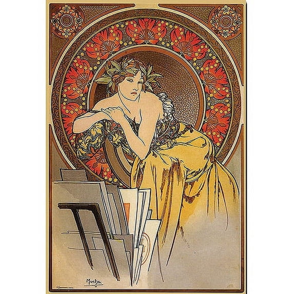 Trademark Global Alphonse Mucha "Mucha" Canvas Art, 32" x 26"